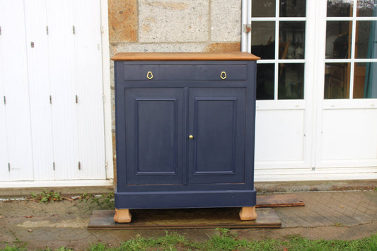 Buffet en bois massif bleu de Sèvres