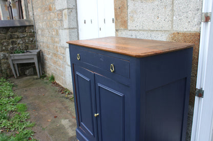 Buffet en bois massif bleu de Sèvres